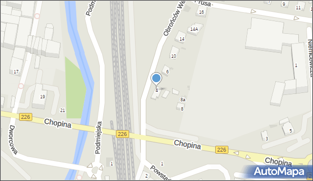 Pruszcz Gdański, Obrońców Westerplatte, 4, mapa Pruszcz Gdański