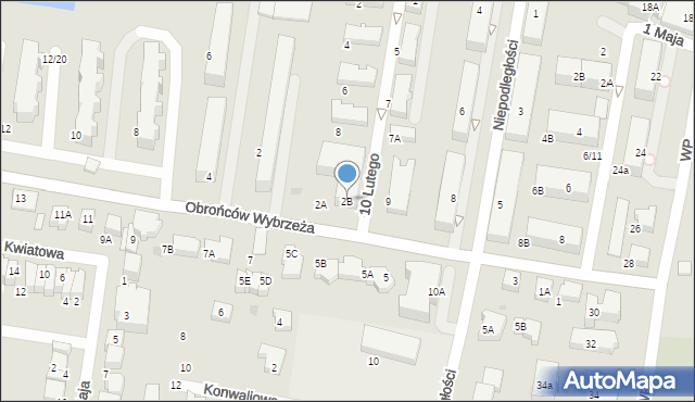 Pruszcz Gdański, Obrońców Wybrzeża, 2B, mapa Pruszcz Gdański