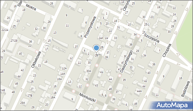 Pruszków, Obrońców Pokoju, 28, mapa Pruszków