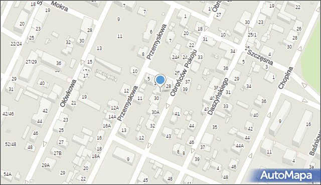 Pruszków, Obrońców Pokoju, 28A, mapa Pruszków