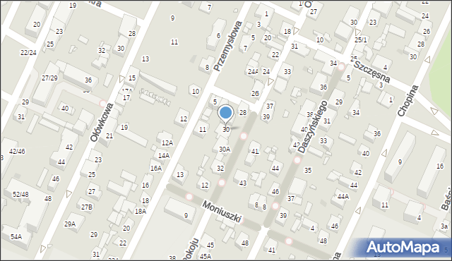 Pruszków, Obrońców Pokoju, 30, mapa Pruszków