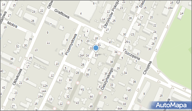 Pruszków, Obrońców Pokoju, 33, mapa Pruszków