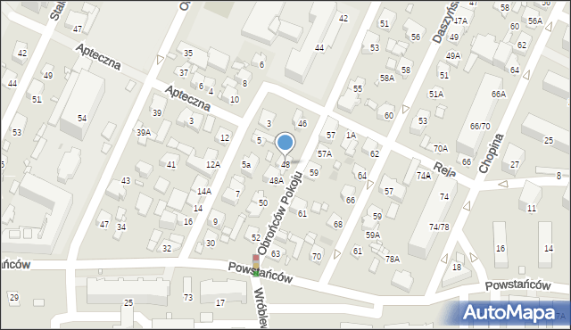 Pruszków, Obrońców Pokoju, 48, mapa Pruszków