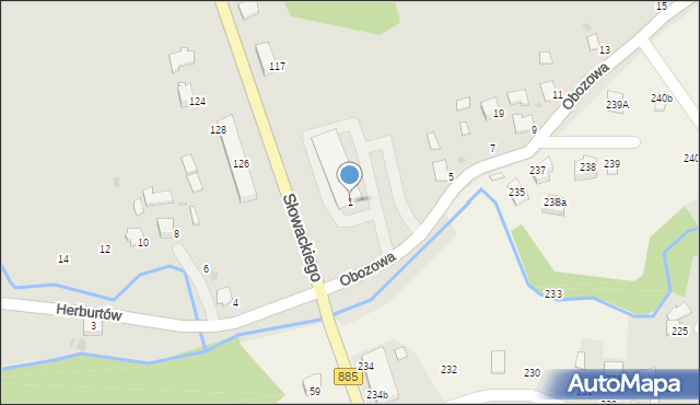 Przemyśl, Obozowa, 1, mapa Przemyśla