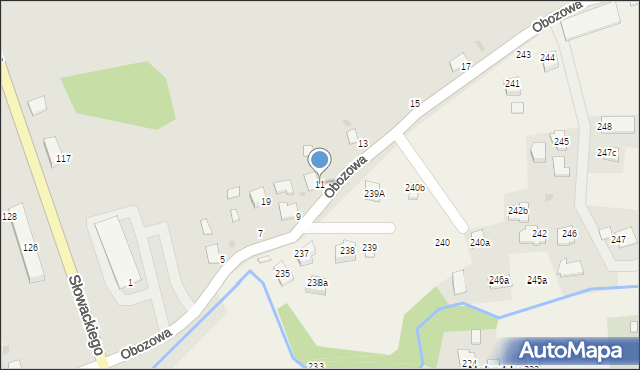 Przemyśl, Obozowa, 11, mapa Przemyśla