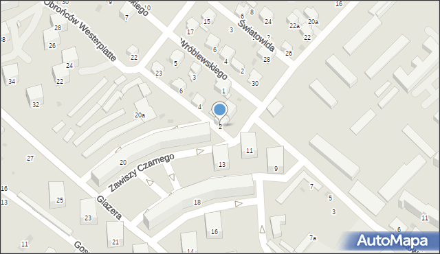 Przemyśl, Obrońców Westerplatte, 2, mapa Przemyśla