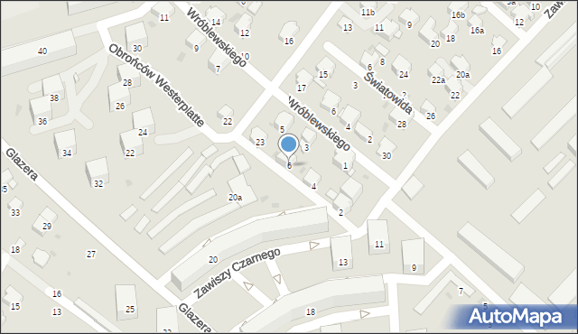 Przemyśl, Obrońców Westerplatte, 6, mapa Przemyśla