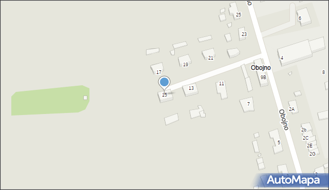 Pyrzyce, Obojno, 15, mapa Pyrzyce
