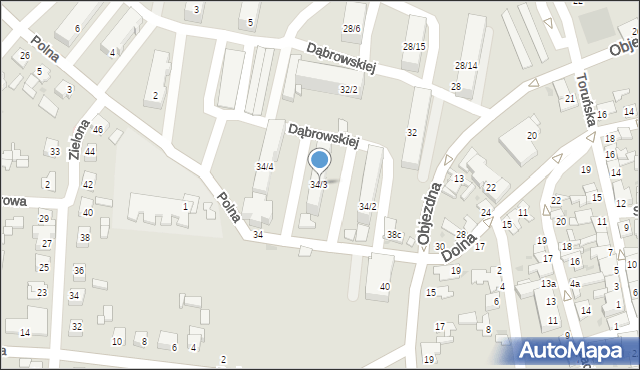 Radziejów, Objezdna, 34/3, mapa Radziejów