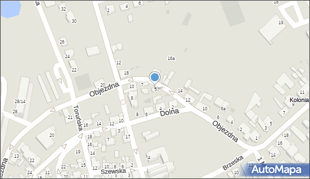 Radziejów, Objezdna, 5, mapa Radziejów
