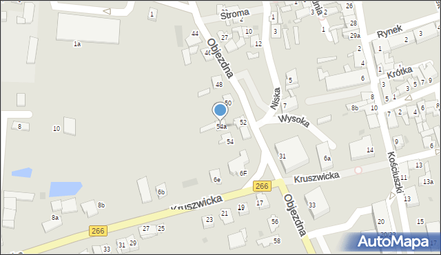 Radziejów, Objezdna, 54a, mapa Radziejów