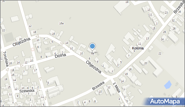 Radziejów, Objezdna, 6a, mapa Radziejów