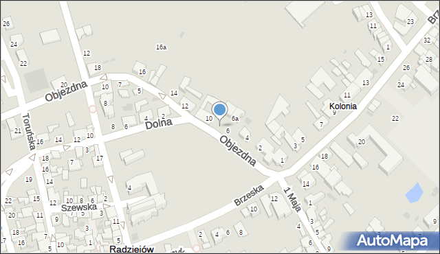 Radziejów, Objezdna, 6c, mapa Radziejów