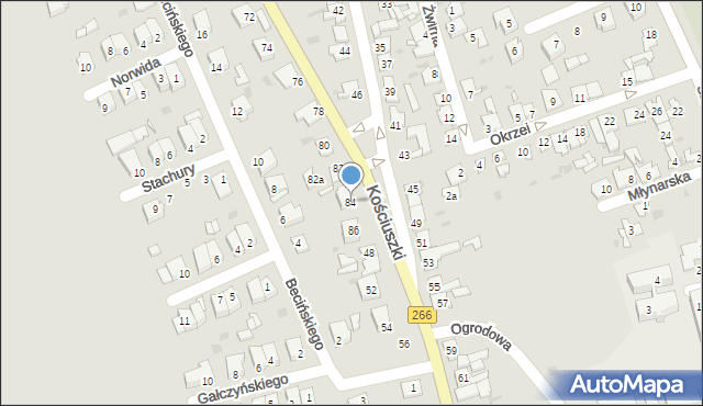 Radziejów, Objezdna, 84, mapa Radziejów