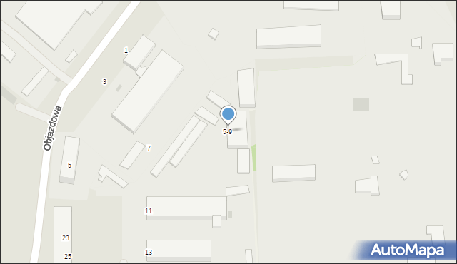 Radzionków, Objazdowa, 5-9, mapa Radzionków
