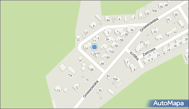 Reda, Objazdowa, 13, mapa Reda