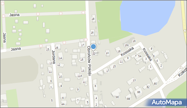 Ruda Śląska, Obrońców Pokoju, 12, mapa Rudy Śląskiej