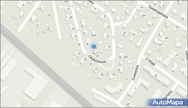 Rumia, Objazdowa, 16A, mapa Rumia