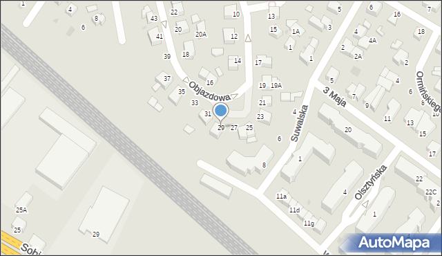 Rumia, Objazdowa, 29, mapa Rumia