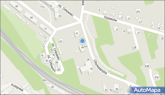 Rydułtowy, Obywatelska, 44, mapa Rydułtowy