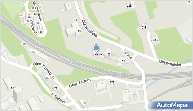 Rydułtowy, Obywatelska, 52, mapa Rydułtowy