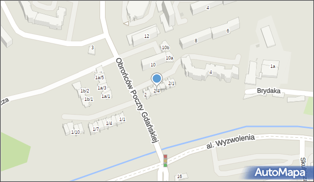 Rzeszów, Obrońców Poczty Gdańskiej, 2/4, mapa Rzeszów