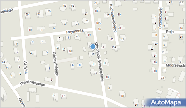 Sandomierz, Obrońców Westerplatte, 15, mapa Sandomierza