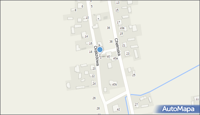 Sawin, Objazdowa, 11, mapa Sawin