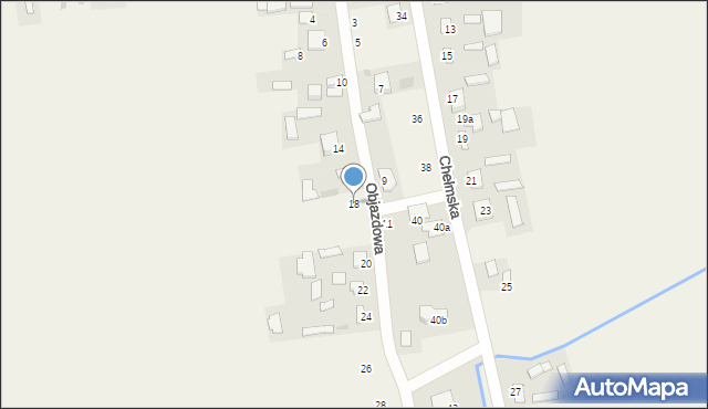 Sawin, Objazdowa, 18, mapa Sawin