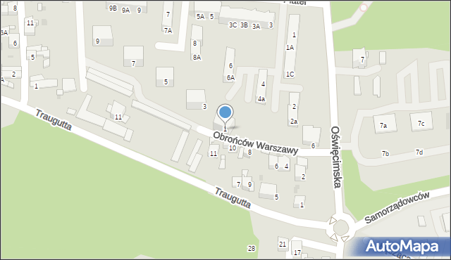 Siemianowice Śląskie, Obrońców Warszawy, 1, mapa Siemianowice Śląskie