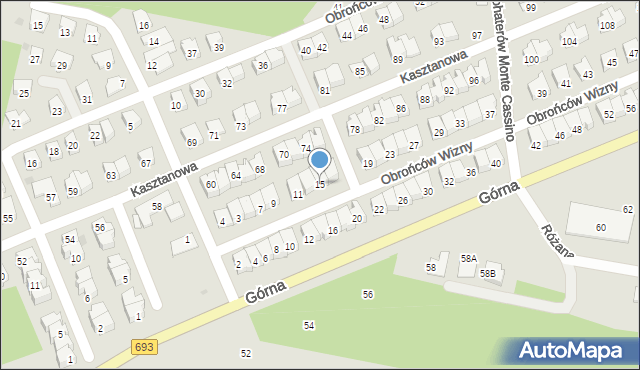 Siemiatycze, Obrońców Wizny, 15, mapa Siemiatycze