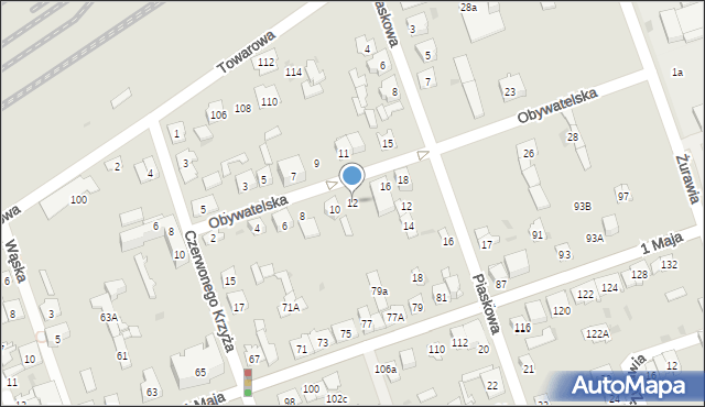 Skarżysko-Kamienna, Obywatelska, 12, mapa Skarżysko-Kamienna