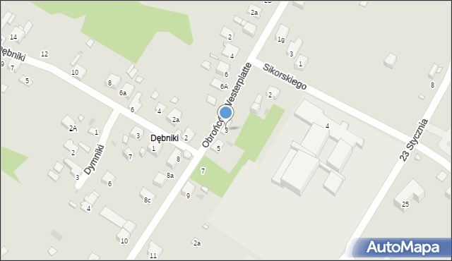 Sławków, Obrońców Westerplatte, 3, mapa Sławków