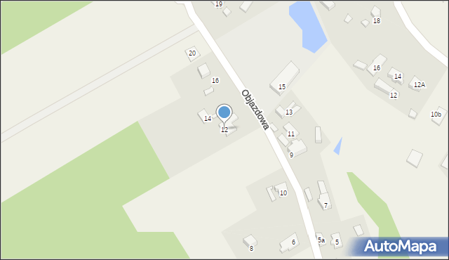Słone, Objazdowa, 12, mapa Słone