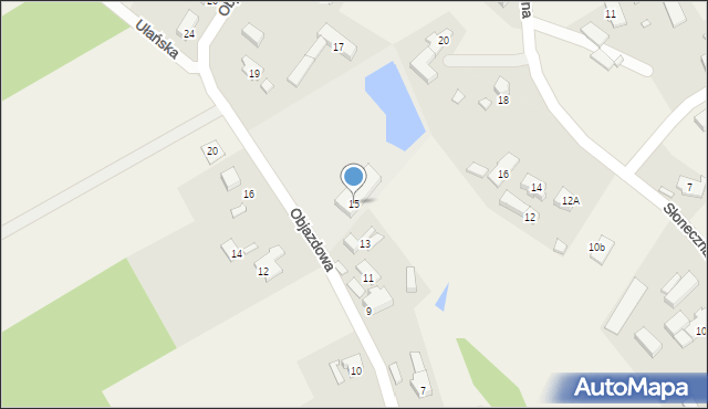 Słone, Objazdowa, 15, mapa Słone