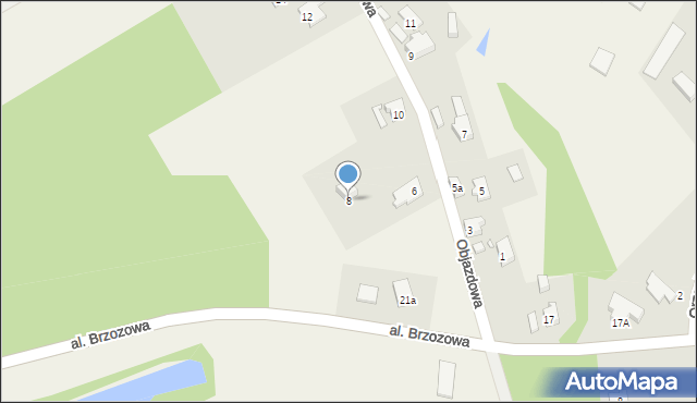 Słone, Objazdowa, 8, mapa Słone