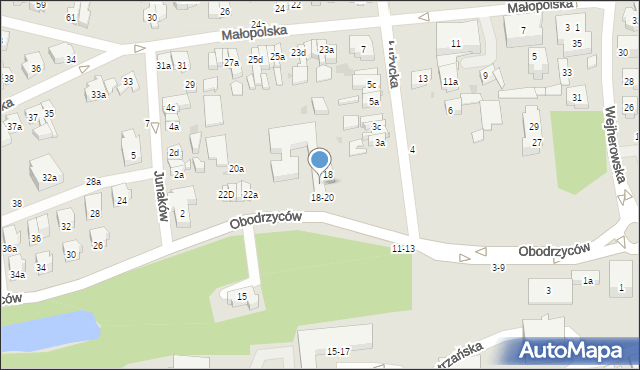 Sopot, Obodrzyców, 20, mapa Sopotu