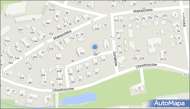 Sopot, Obodrzyców, 28a, mapa Sopotu