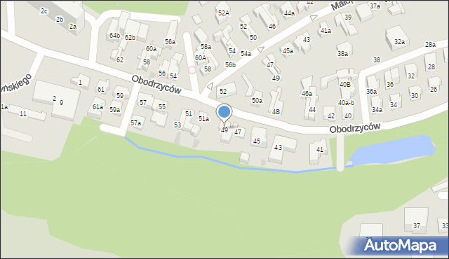 Sopot, Obodrzyców, 49, mapa Sopotu