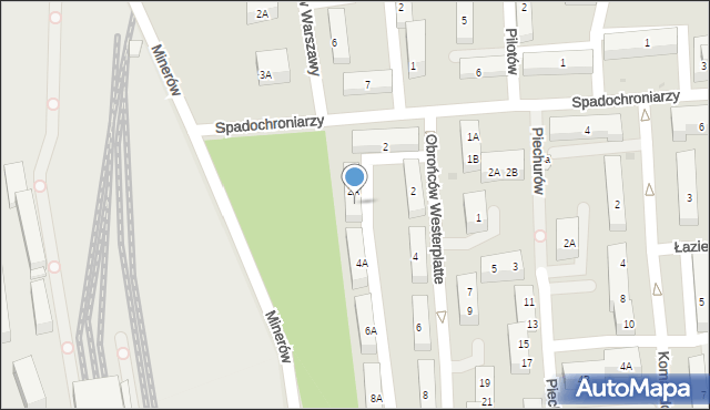 Sosnowiec, Obrońców Westerplatte, 2A/II, mapa Sosnowca