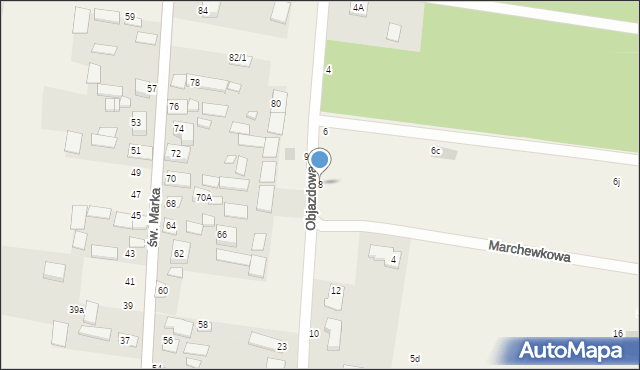 Sowlany, Objazdowa, 8, mapa Sowlany