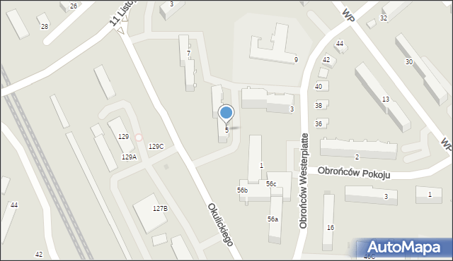 Stalowa Wola, Obrońców Westerplatte, 5, mapa Stalowa Wola