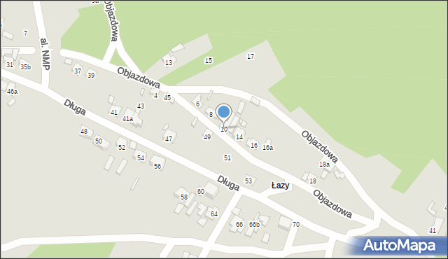 Starachowice, Objazdowa, 10, mapa Starachowic