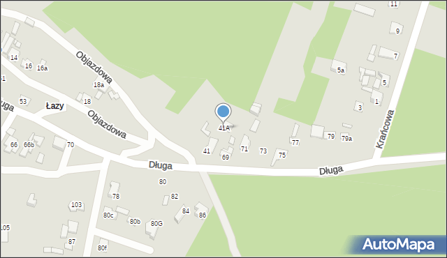 Starachowice, Objazdowa, 41A, mapa Starachowic