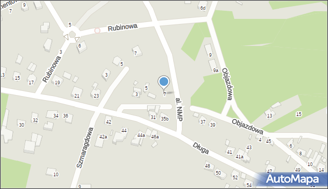 Starachowice, Objazdowa, 7, mapa Starachowic