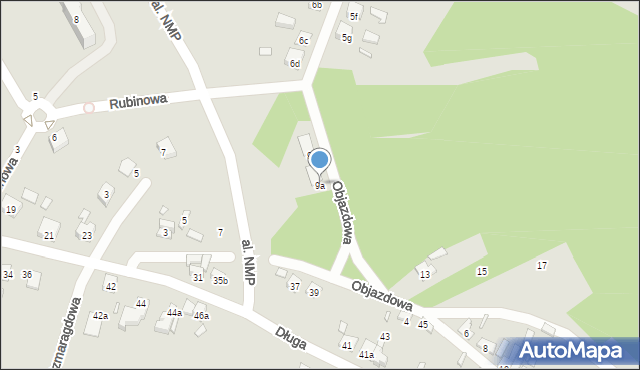 Starachowice, Objazdowa, 9a, mapa Starachowic