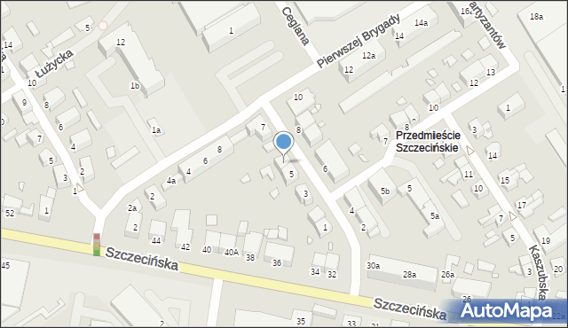 Stargard, Obrońców Westerplatte, 5a, mapa Stargard