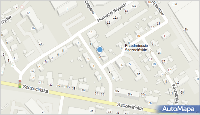Stargard, Obrońców Westerplatte, 6, mapa Stargard