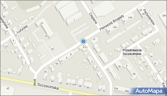 Stargard, Obrońców Westerplatte, 7, mapa Stargard