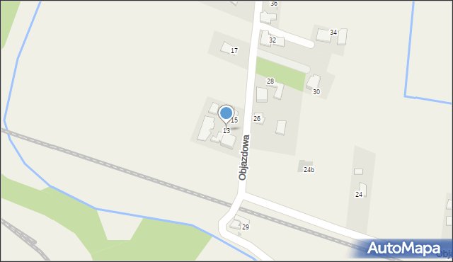 Stawy Monowskie, Objazdowa, 13, mapa Stawy Monowskie